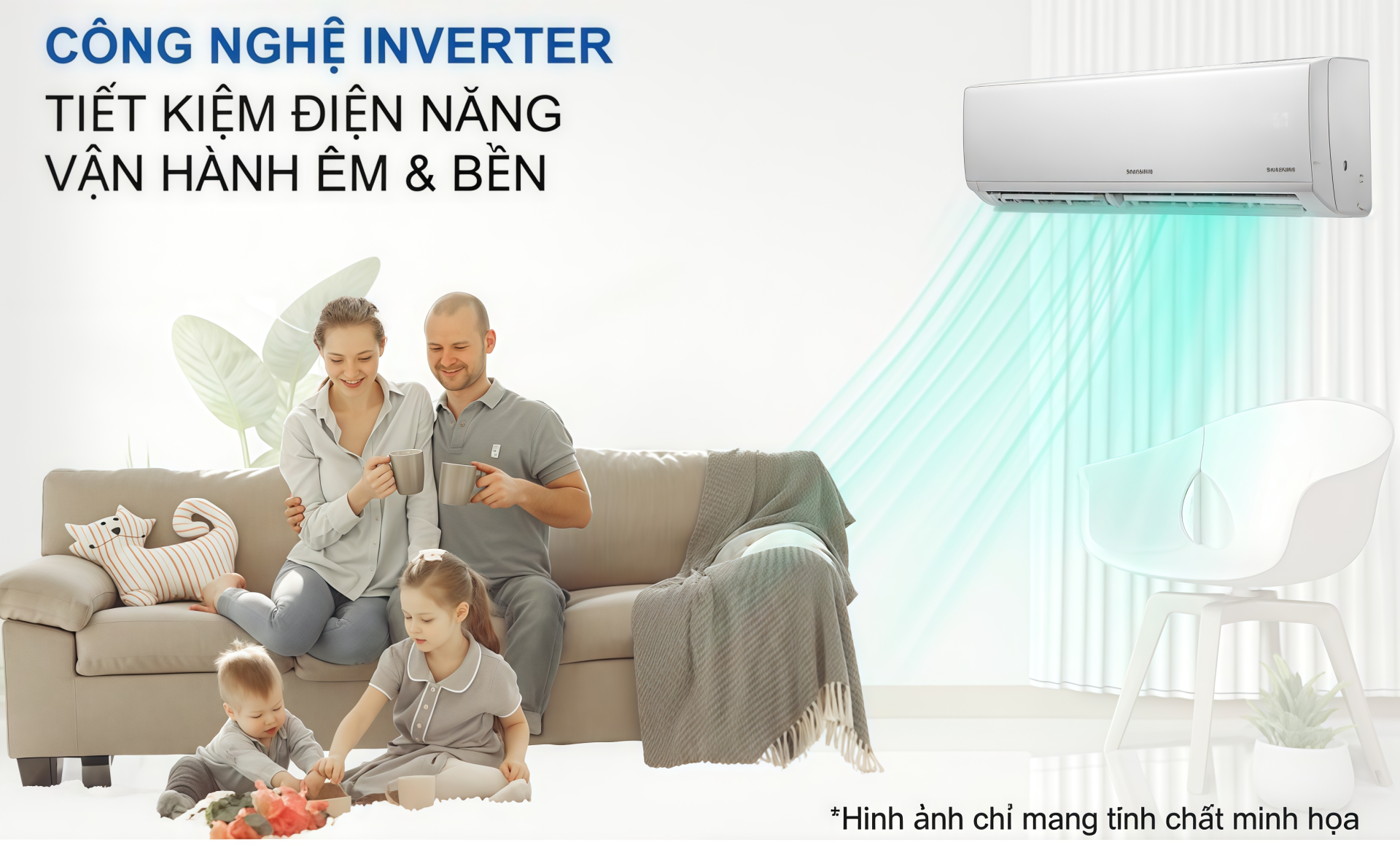 Máy lạnh - Reetech Inverter 1.5 HP RTV12 - Xuất xứ Indonesia